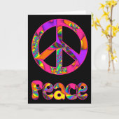 Peace Sign-kleur voor mij, helder Wenskaart Kaart (Gele Bloem)