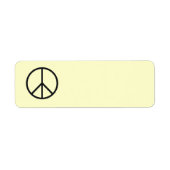 Peace Sign-label - Achtergrondkleur aanpassen Etiket (Voorkant)