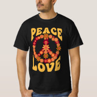 Peace Sign Love 60s 70s Costume Groovy Hippie Them