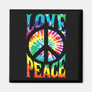 Peace Sign Love 60S 70S Tie Dye Hippie Costume Magneet