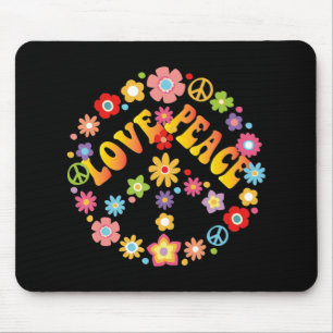PEACE SIGN LOVE 60s 70s Tie Dye Hippie Costume Muismat
