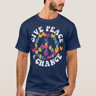 Peace Sign Love 60s 70s Tie Dye Hippie Halloween C T-shirt