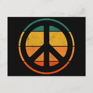 Peace Sign Love 60s 70s Tye Die Hippie Costume Pos Briefkaart