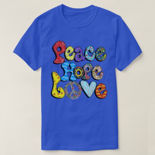 PEACE SIGN LOVE 60s Tie Dye Hippie Halloween Co T-shirt (Design voorkant)