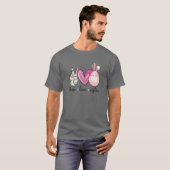 Peace Sign Love Easter Egg Hunting Funny Easter Da T-shirt (Voorkant volledig)