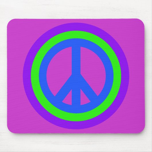 Peace Sign Mousepad Muismat (Voorkant)
