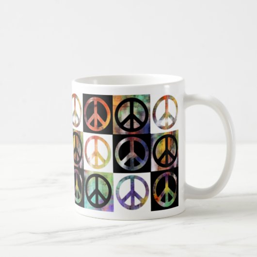 Peace Sign-mozaïek Koffiemok (Rechts)