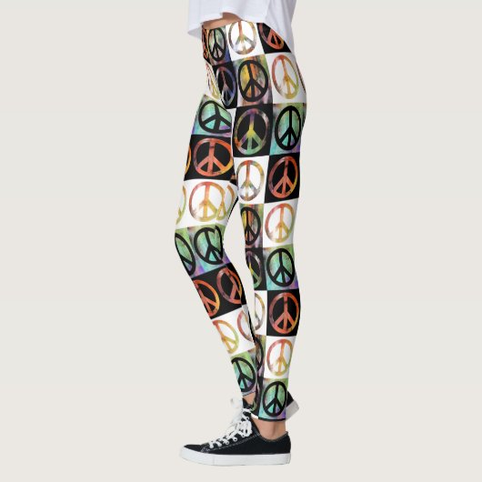 Peace Sign-mozaïek Leggings (Links)
