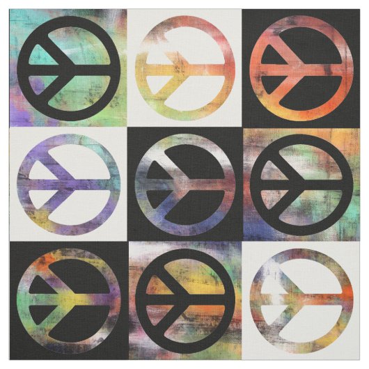 Peace Sign-mozaïek Stof (Swatch)