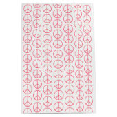 Peace Sign Orange Groovy Retro Fun Medium Cadeauzakje (Voorkant)