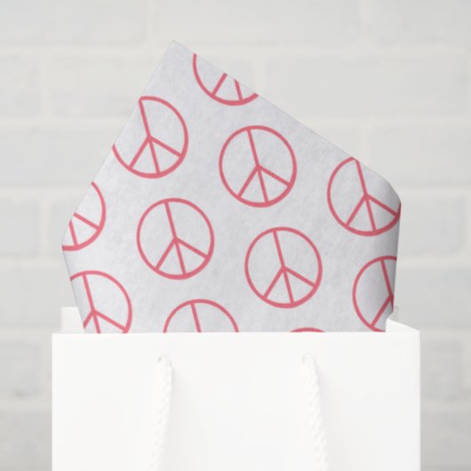 Peace Sign Orange Groovy Retro Fun Tissuepapier (Cadeauzakje)