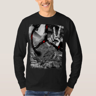 Peace Sign Peace Creëer Peace White Dove T-shirt