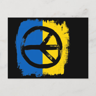 Peace sign, Peace For Ukraine Briefkaart