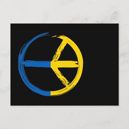 Peace sign, Peace For Ukraine Briefkaart (Voorkant)