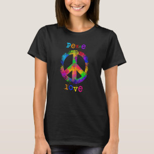 Peace Sign Peace Love Mannen Vrouwen Kinder jongen T-shirt