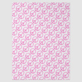 Peace Sign Pink Groovy Colorful Fun Tissuepapier (Voorkant)