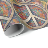 Peace Sign Pop Art Cadeaupapier (Rol Hoek)