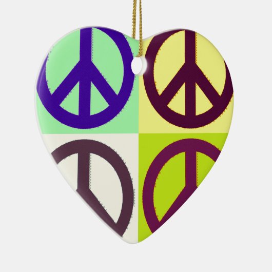 Peace Sign Pop Art Keramisch Ornament (Rechts)