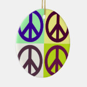 Peace Sign Pop Art Keramisch Ornament (Rechts)