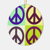 Peace Sign Pop Art Keramisch Ornament (Links)