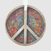 Peace Sign Pop Art Ornament (achterkant)