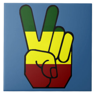Peace Sign Reggae Style Tegel Tegeltje