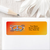 Peace Sign Return-adreslabel Etiket (Insitu)