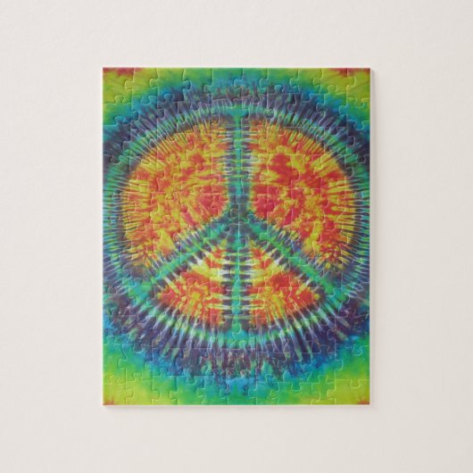 Peace Sign Tie Dye Legpuzzel (Verticaal)