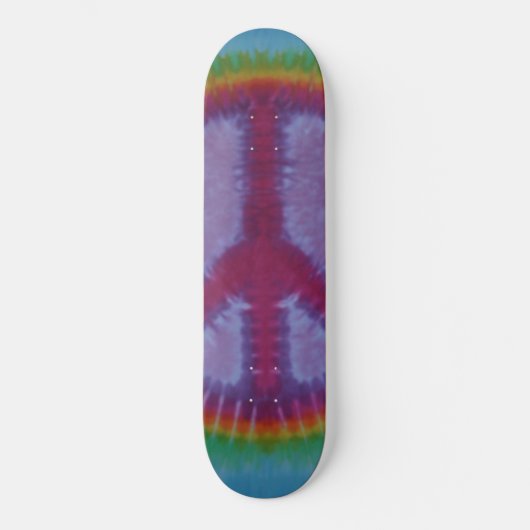 Peace Sign Tie Dye Skateboard (Voorkant)