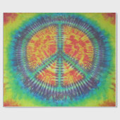 Peace Sign Tie Dye Wrapping Paper Cadeaupapier (Vlak)