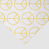 Peace Sign Yellow Groovy Colorful Fun Tissuepapier (Detail)