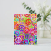 Peace Signs Collage Briefkaart (Staand voorkant)