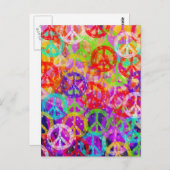 Peace Signs Collage Briefkaart (Voorkant / Achterkant)