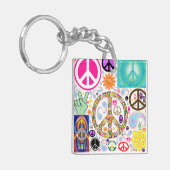 Peace Signs Collage Sleutelhanger (Voorkant Links)