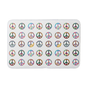 Peace Signs Rainbow Colors Badkamer Thema Badmat