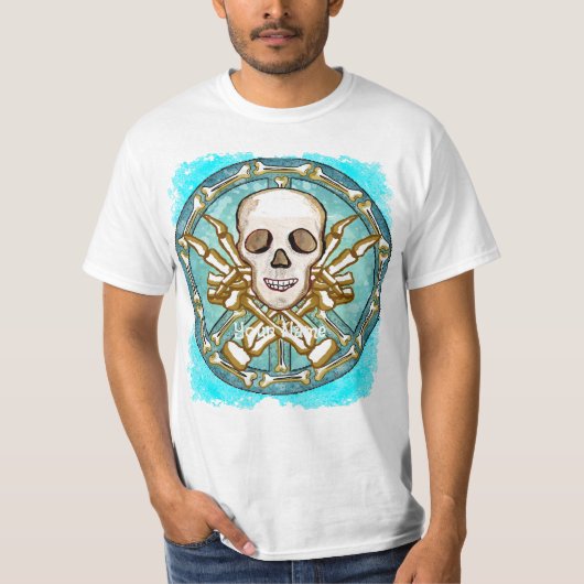 Peace Skeleton Skull T-shirt (Voorkant)