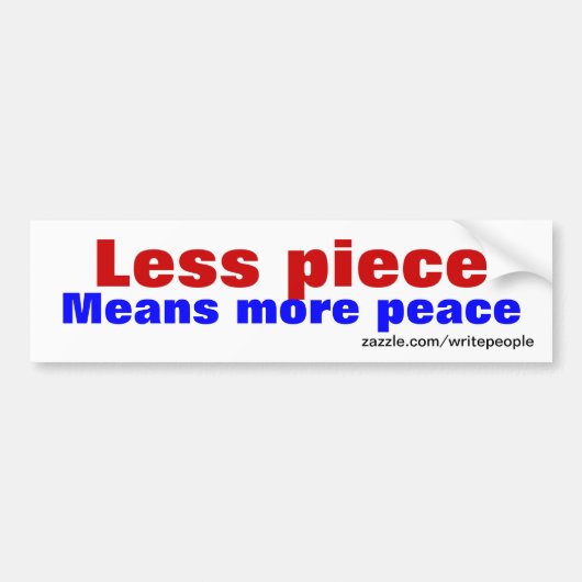 peace slogan bumper sticker (Devant)