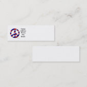 peace-sm, naam:AddressPhoneFax:E-mail: Mini Visitekaartje (Voorkant / Achterkant)