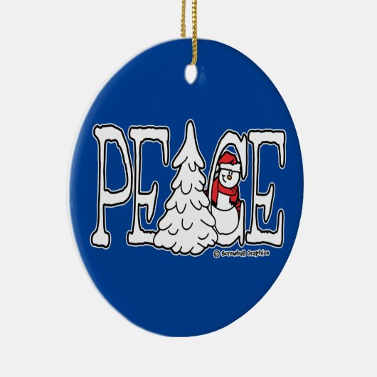 Peace Snowman Ornament (Rechts)