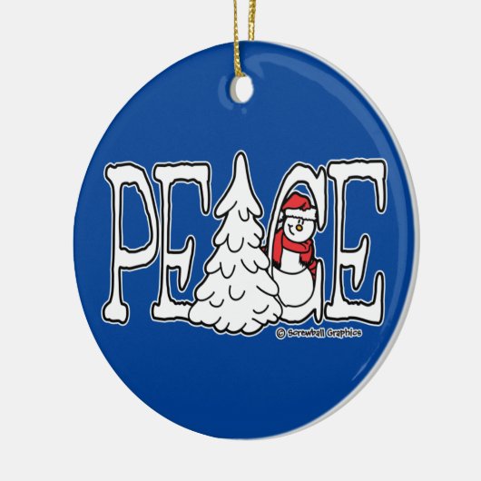 Peace Snowman Ornament (Links)