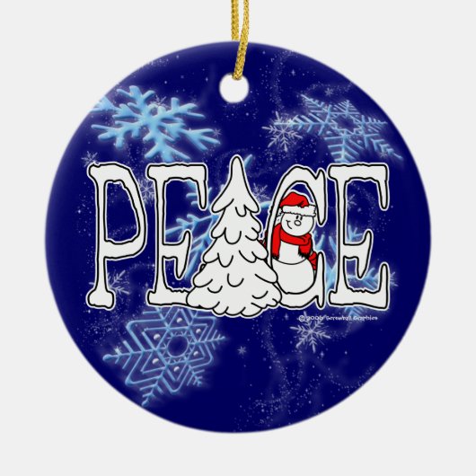 Peace Snowman Ornament (Voorkant)