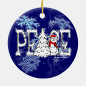 Peace Snowman Ornament (Achterkant)