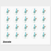 Peace Squid Ronde Sticker (Vel)