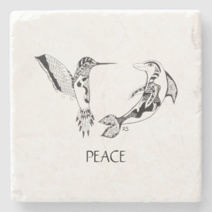Peace Stenen Onderzetter