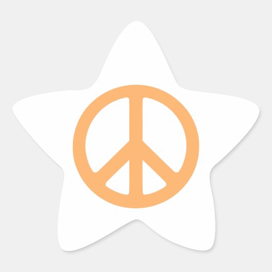 Peace Ster Sticker (Voorkant)