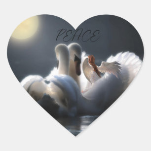 PEACE-STICKER HART STICKER