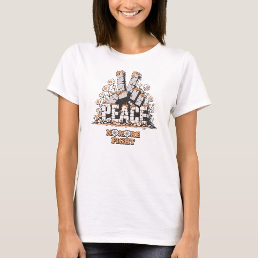 Peace Stone Flower  Inspirerend Quote T-shirt (Voorkant)