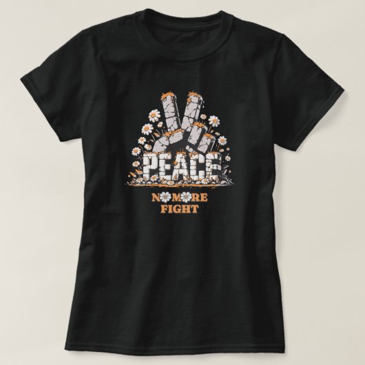 Peace Stone Flower Inspirerend Quote T-shirt (Design voorkant)