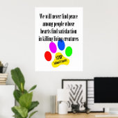 Peace STOP ANIMAL CRUELTY Poster (Bureau à domicile)