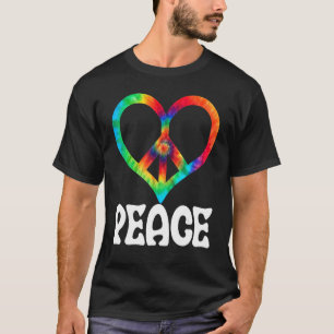 Peace Stropdas Love Heart Women Hand Peace Love T-shirt